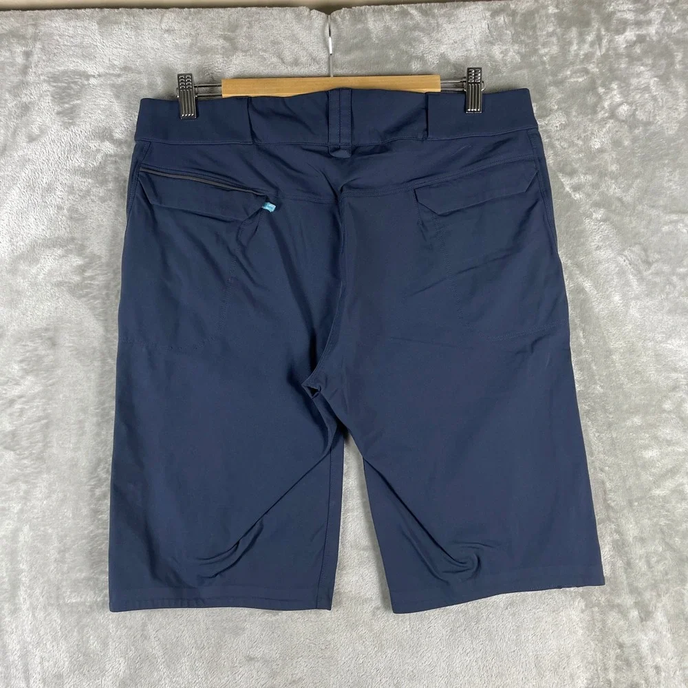 Kitsbow Mountain Bike Shorts Mens 34 Blue Cycling Outdoor Performance Pockets